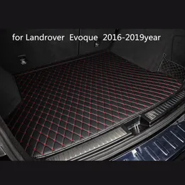 Anpassad anti-glid läderbilstammatta golvmatta lämplig för Landrover Evoque 2016-2019 års bil Anti-skidmat2402