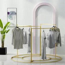 Hangers & Racks Clothing Store Display Rack Assembly Round Or S Type Disassembly Combination Of Iron Hanging Storage279x