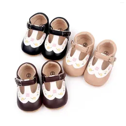 First Walkers Summer Infant Baby Girls Shoes Soft Sole PU Leather Embroidery Flowers Flats Non-slip Toddler