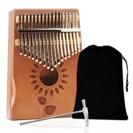 Itens de Novidade 17 Teclas Piano Mogno Kalimba Instrumento Musical Iniciante Piano Polegar Piano Dedo Presentes para Crianças e Adultos Iniciantes 230727