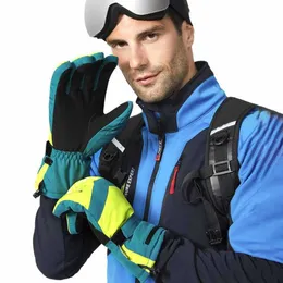 Skidhandskar Wheelup Minus 30 Winter Snowboard Ski Gloves Non-Slip Pouch Screen Waterproof Motorcykel Cycling Fleece Warm Snow Gloves Unisex HKD230727