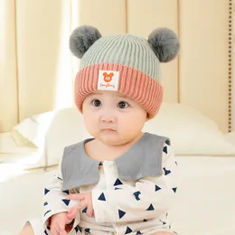 Autumn and Winter Baby Woolen Hat Double Layer 1-3 Year Old Children's Hat Boys and Girls' Knitted Hat RL334