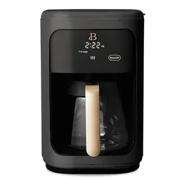 محواض الخبز الكهربائية جميلة 14 كوب شاشة اللمس صانع القهوة الأسود السمسم بقلم درو باريمور 221110274S