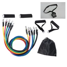11 PCS Resistance Bands Set Fitness Stretch Expander Pull Rope Pilates Elastic Tubes Workout Gym Equipment Gym Rubber Training230C