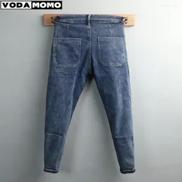 Pantalones vaqueros para hombre 2023 estilo clásico verano fino moda de negocios pantalones rectos de mezclilla elásticos de alta calidad pantalones de marca para hombre