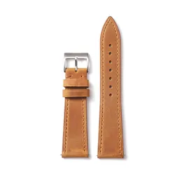 Titta på band Vintage Crazy Horse Leather Watchband 18mm 19mm 20mm 21mm 22mm Watch Strap Quick Release Watch Band för män 230728