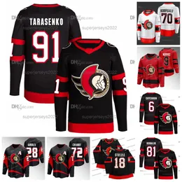 91 Vladimir Tarasenko Brady Tkachuk Senators Jersey Dominik Kubalik Thomas Chabot Claude Giroux Tim Stutzle Jakob Chychrun Joonas Korpisalo Drake Batherson