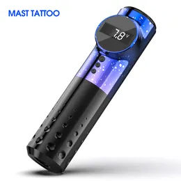 Caneta de bateria sem fio com mastro para máquina de tatuagem Display de LED rotativo Maquiagem permanente para artista 230728