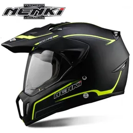 Nenki Black Motorcycle Helmet Motorcycle Full Face Helmet Motocross Mens Adventure Downhill DH Racing Casco Moto ECE1259Z