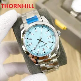 Мужские женщины знаменитые дизайнерские часы 36 мм тонкие наручные часы с нержавеющей стали супер -светящиеся Montre de Luxe203u