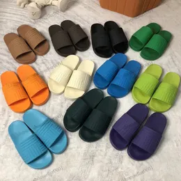 Designer tofflor för män kvinnor präglade franska intrecciato gummilides sandaler gummi flip flops sommar toffel skor kära fooam platt mag parakeet m7jo#