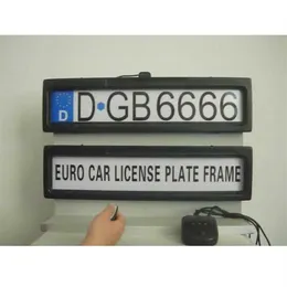 Auto frames black steel Licence Plate-Frames front and rear two pcs a set license plate frames Stealth Remote car Privacy Cover260f