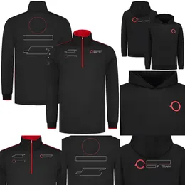 2023 F1 Team Half Zip Pullover Hoodie Fórmula 1 Driver Racing Hoodies Mens Moletom Fãs Primavera Outono Moda Casual Blac250o