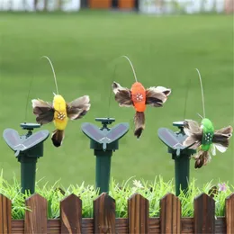 Dekoracje ogrodowe dekoracja tańca zasilana energią słoneczną trzepotanie motyli latającego humming ptaków na zewnątrz domowe pola uprawne 230727