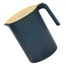 Wasserflaschen, Glas, Kaffeekaraffe, Kunststoff, Kaltkessel, Teedeckel, Krug, 18 x 19 cm, Blau