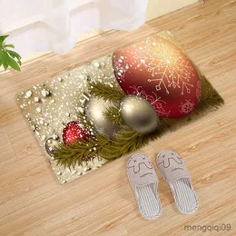 Carpets Christmas Seris Printed Non-slip Bath Mat Home Decor Doormat Anti-slip Anti-bacteria Bathroom Mats R230728