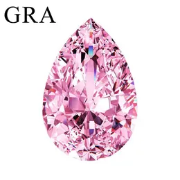 Löst diamanter Real Pink VVS1 D Color Loose Stones 0.5CT-5CT Gemstone Pass Diamond Tester med GRA-certifikat för DIY fina smycken 230728