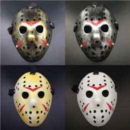 Masowe maski Jason Voorhees Mask Piątek 13. horror hokejowy maska ​​przerażająca kostium Halloween Cosplay Plastic Party Maski