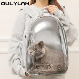 Cat s Crates Houses Oulylan Cat Carrying Bag Space Pet Backpack Breathable Portable Transparent Backpack Puppy Dog Transport Pets Supplies 230727