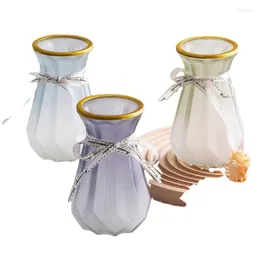 Vases Glass Transparent Vase Creative Decoration In Living Room Ins Style High Beauty Simple Flower Arrangement Tulip