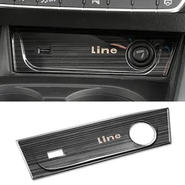 Auto Car Accessories Cigarette Lighter Panel Power Outlet Trim Sticker Cover Frame Decoration for Audi A4 A5 S4 S5 B9 2017-2020268l