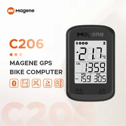 أجهزة كمبيوتر الدراجة MAGENE GPS BICYCLE COMPUTER WIRELECTER SPEEDREAL ROAD MTB BIKE Bluetooth Cycling Counter 230729