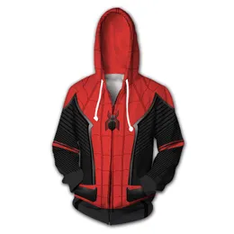 의상 테마 의상 의상 남자 롤 플레잉 재킷 슈퍼 스파이더 영웅 마일즈 모랄레스 놀라운 지퍼 가드 까마귀 3D 스웨트 셔츠 재킷 Z2307123