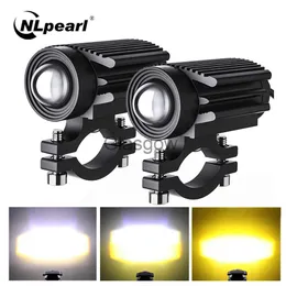 Illuminazione moto NLpearl 12V Faro moto Lente LED HiLow Beam Spotlight Lampada ausiliaria Auto 4WD ATV SUV Driving Spot Fendinebbia Giallo x0728