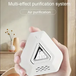 1pc, 공기 청정기, 미니 휴대용 공기 청정제 공기 청정기 Mechiane, 이온 여과 시스템, 온도 및 습도 감지를 갖는 공기 청정기 음성
