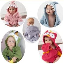 Pajamas 06Y Children Robes Animal Boys Girls Cotton sleepwear Baby Bathrobe Romper kids Home wear Hooded Bath Towel Cartoon 230728