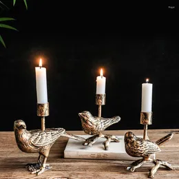 Ljusstakar American Squirrel Candlestick Creative Romantic Bird Ornament Home Simple TV Cabinet Piggy Decoration