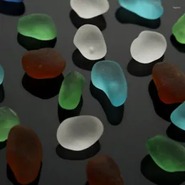 アートアンドクラフト20pcsミックスカラーバルクシーガラスのテラリウム用水族館花瓶盆地マイクロランドシャフト装飾クラフト1-1.6cm