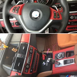 Für BMW X5 E70 X6 E71 2007-2014 Selbstklebende Autoaufkleber 3D 5D Kohlefaser Vinyl Autoaufkleber und Abziehbilder Auto Styling Accessorie301z