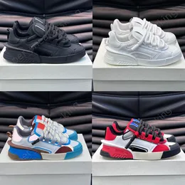 Designer casual skor skarvade sneakers kvinnor män tränare modesport sko dagmästare kalvskinn gummi sneaker storlek 35-46 med låda