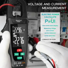 Сметки зажима FY385 Цифровой зажим Метр Плозослойки Ammeter напряжение переменного тока тока зажима Tempememe Temp Ohm емкости Ампериметрическое заживание мультиметра 230728