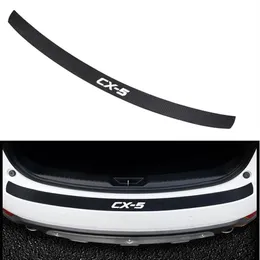 PU leather Carbon fiber Stying After guard Rear Bumper Trunk Guard Plate Car Accessories For Mazda CX-5 CX5 2012-20152464