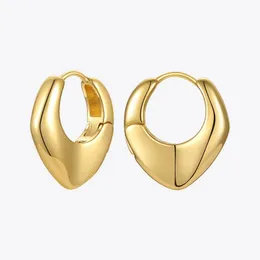 Stud ENFASHION Women's Hollow Heart shaped Earrings Gold Stud Earrings Birthday Gift Perforated Fashion Jewelry Kolczyki E211278 230728