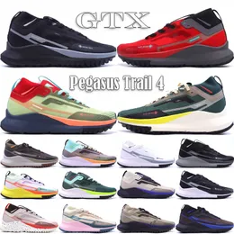 Topp Pegasus Trail 4 GTX Marathon Running Shoes 2023 Designer reagerar ACG Mountain Fly Low Multicolor Black Grey Men Women Outdoor Sneakers Storlek 36-45