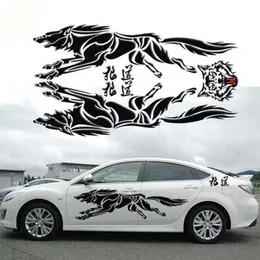 カーユニバーサルウルフカーステッカースクラッチボディアニマルステッカーdecal290a