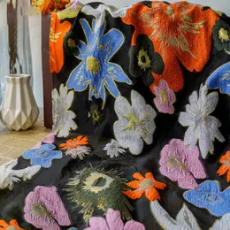 Ткань и шить большие цветы Яркие ретрома