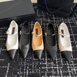 Luxus-Kleiderschuhe, Damen-Designer-Kleiderschuhe, Mary Jane, flache Schuhe, spitze Bootsschuhe, modische Gürtelschnalle, Wolle, Abendessen, Hochzeit, Brautjungfernschuhe, 35–41 mit Box