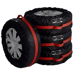 4Pcs Spare Tire Cover Case Polyester Winter and Summer Car Tire Storage Bags Auto Tyre Accessories Vehicle Wheel Protector 259i