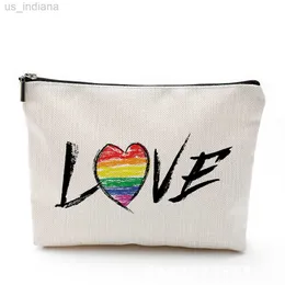 Cosmetic Bags Gift Gay Pride Makeup Bag We Are All Human Equality Cosmetic Bag womens handbag purses card holder phone case small wash bags Z230731