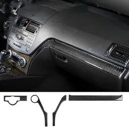 Bilinredning Dekoration Gjutning av trimremsor Kolfiber Bil Central Control Strip Decal Sticker för Mercedes C Class W204218Q