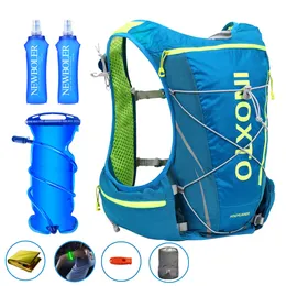 Utomhuspåsar 8l Körning Hydration Vest Ryggsäck Män Kvinnor utomhusspårar Trail Marathon Jogging Vandring Ryggsäck Alternativ Vattenväska Kolv 230727