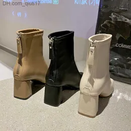 Bot ayak bileği botları kadın yüksek topuk kısa botları kadın platform ayakkabıları işaretli Tooankle botas büyük 42 ince topuk zapatillas mujer z230728