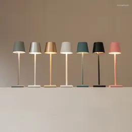 Table Lamps LED Rechargeable Lamp Desk Light El Restaurant Cordless Touch Portable 360° Lighting Battery