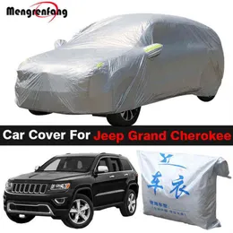 Capa de carro ao ar livre para Jeep Grand Cherokee SUV Anti-UV Protetor solar Chuva Neve Capa de proteção à prova de poeira H220425198C