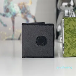 Luxurys Wallets Mens Purces有名なキャンバスカードホルダー高品質のダブルレターマーク男性ショートクラッチバッグ