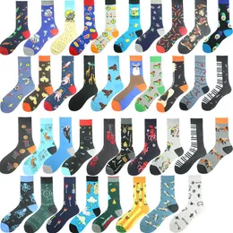 Herrensocken Ordentliche Socken Große mittelgroße Baumwollsocken für Herren Tierlebensserie Modische Socken